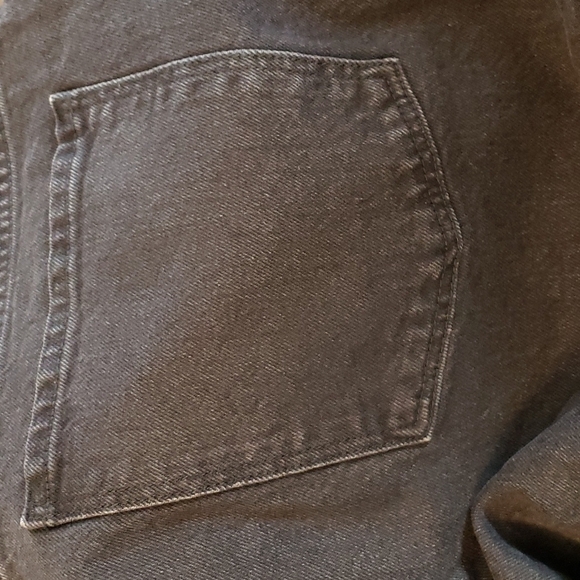 Old Navy High-Waisted Button-Fly Slouchy Straight Black-Wash Jeans Black Size 16 - Picture 6 of 9